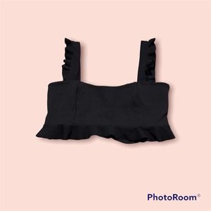 Zara black crop top nwt